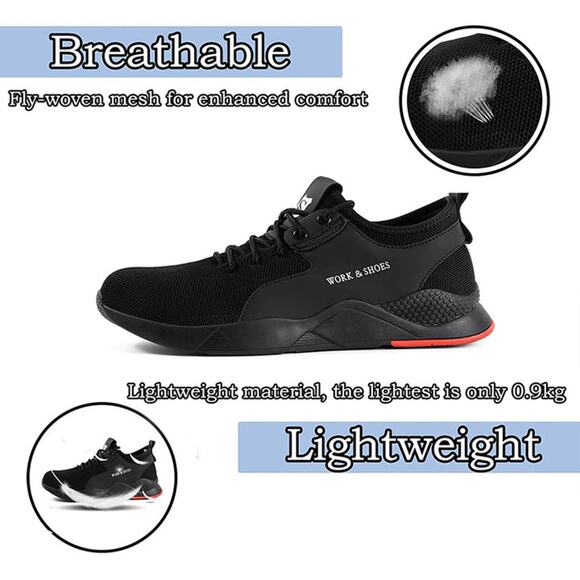 BEVY | SUADEX Lightweight Steel Toe Sneakers SZ 11.5 Women 10 Men  Description: main image 6